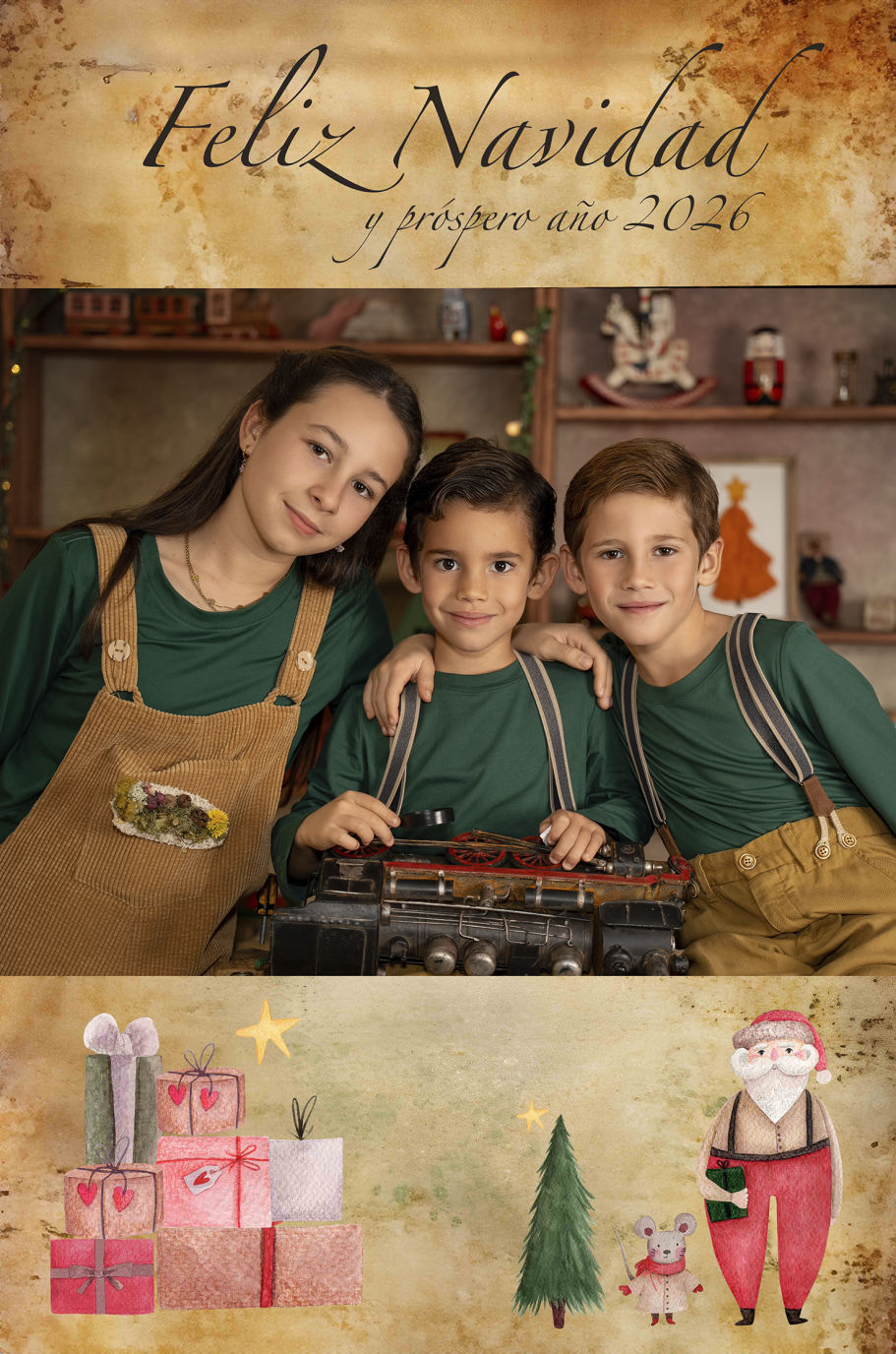 felicitacion de navidad hermanos familia mairena